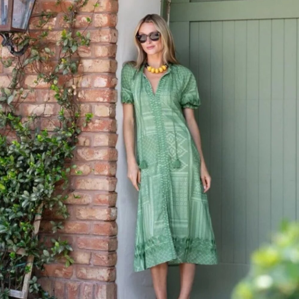 Julia Amory Green Coatue Caftan - NEVER WORN